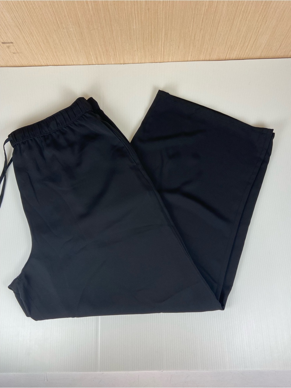 Calvin Klein NWT Black Wide Leg Drawstring Pants Women’s Large